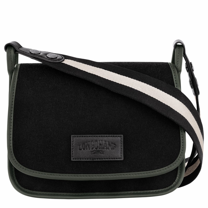 Longchamp Le FOULONNÉ M Crossbody Veske Dame Svarte Norge | 10135HFN001
