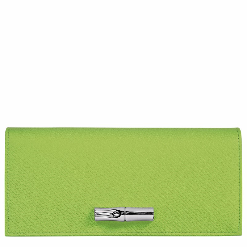 Longchamp Le Roseau Flap Lommebok Dame Grønn Norge | L3044HFP355